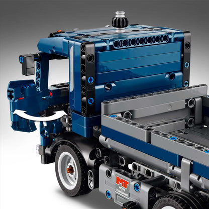 LEGO Technic Dump Truck toy with steering and moving dump bed - blue construction vehicle - birthday or holiday gift idea - building set for boys and girls aged 9 and up 42203