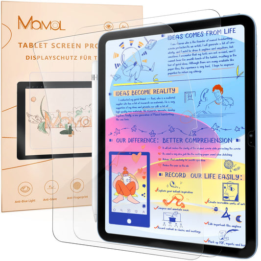 2 pieces of paper protection film for iPad 11/10th generation 10.9 inches 2022 & iPad 11 (A16) 2025, matte paper film anti-glare screen protector for drawing, writing, and note-taking screen protector