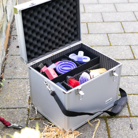 HMF 14802-02 Cleaning Box, Aluminum Storage Box, Universal Case, 41 x 33 x 36 cm