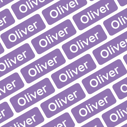 Stick-little® | Name labels for kids for pens and other school supplies (175 pieces) - Personalizable stickers for school & daycare - Dishwasher safe - Purple