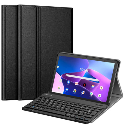 FINTIE keyboard case for Lenovo Tab M10 (3rd Gen) Tablet 10.1" TB-X306F 2022, slim cover with detachable QWERTZ Bluetooth keyboard, not for M10 Plus (3rd Gen) 10.6", Black