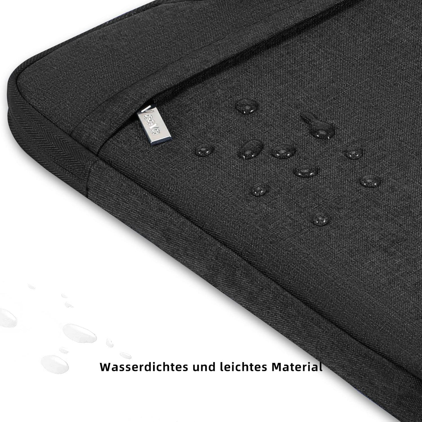 Voova Laptop Bag 15 15.6 16 Inch Notebook Shoulder Bag Messenger Bag Tote Bag Lightweight with Hideable Handle for Laptop 15.6 Black