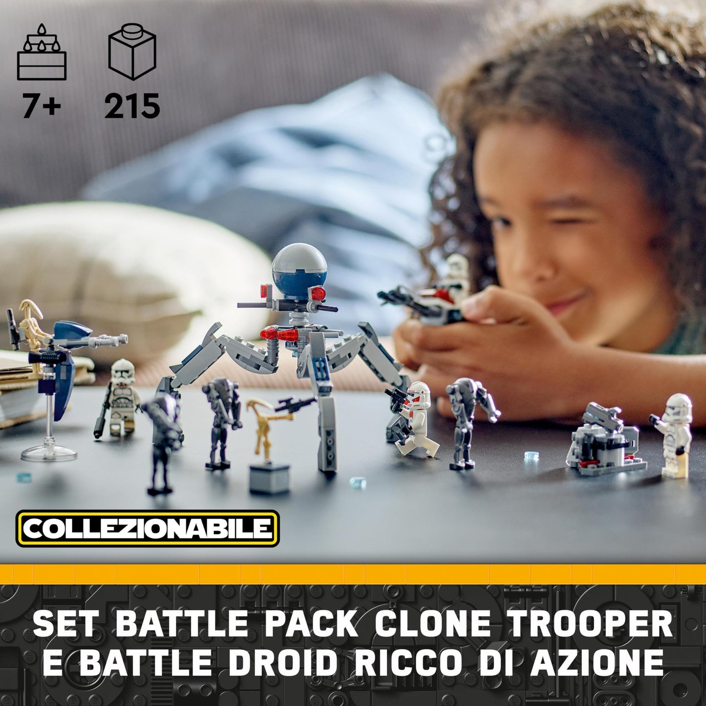 LEGO Star Wars R2-D2 droid brick for collecting, building, playing, and displaying & Star Wars Clone Trooper & Battle Droid Battle Pack, toy