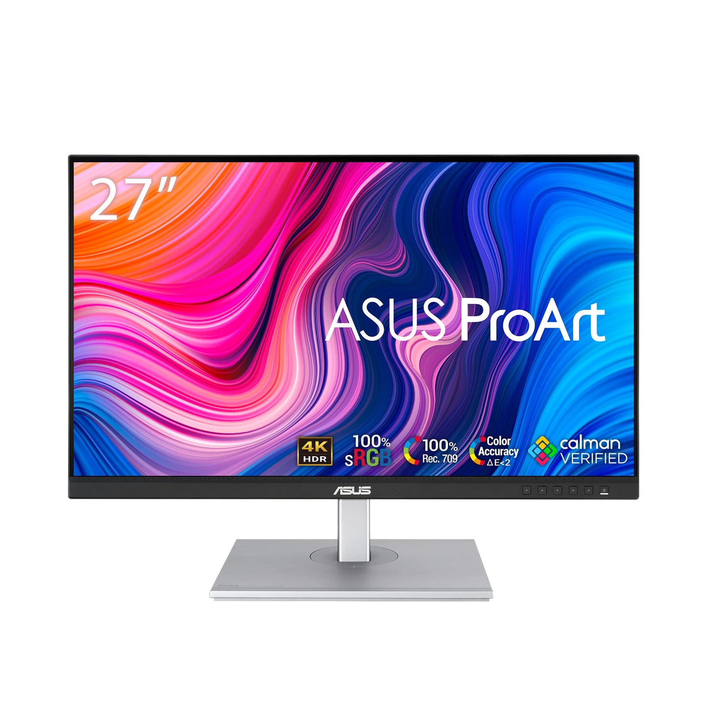 ASUS ProArt PA279CV - 27-inch 4K UHD Professional Monitor - 16:9 IPS, 3840x2160 resolution - ergonomic, Pivot, Calman, high color accuracy, HDR 10 - DisplayPort, HDMI, 65W USB-C, USB Hub, Black