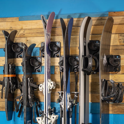 Gravity Grabber Ultimate Ski & Snowboard Wall Mount - Fits any Ski/Snowboard - for Damage-Free Storage of Rocker and Tips - 6X - Black