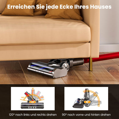 Electric motor Turbo floor brush head Compatible with Dyson V7 V8 V10 V11 V15, Direct drive electric brush floor nozzle accessory for hard floors and carpets (2 piece brush roller)