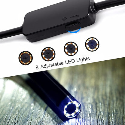 Retoo WiFi Endoscope Camera Mobile Endoscope Inspection Camera Pipe Camera 720P HD with LED Light for Android OS Windows Tablet PC IP67 Snake Camera Waterproof 5M