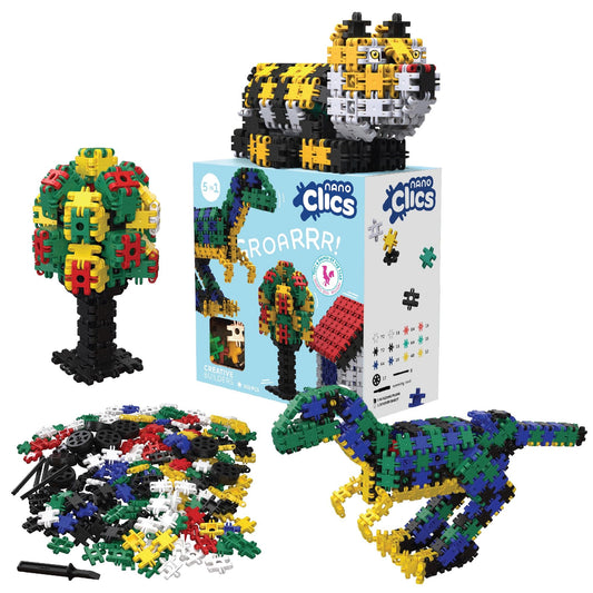 Nano Clics Creative Builders 500, construction toy for kids ages 8 and up, creative educational toy in a 500-piece set, building blocks for girls and boys, Montessori STEM, durable toy