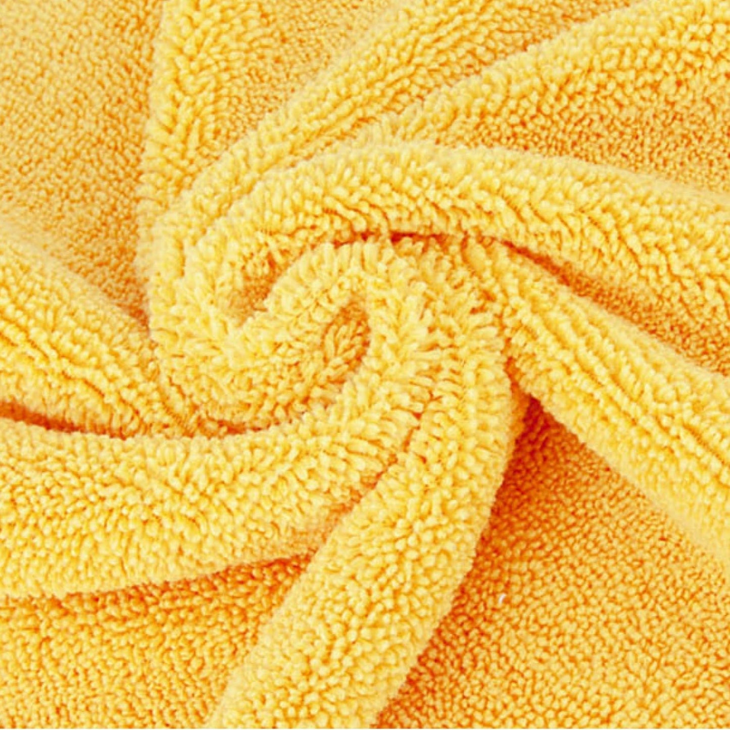 Amazon Basics microfiber towels for cars, dual-sided cleaning cloth, 12 pieces, 40 x 40 cm, Yellow