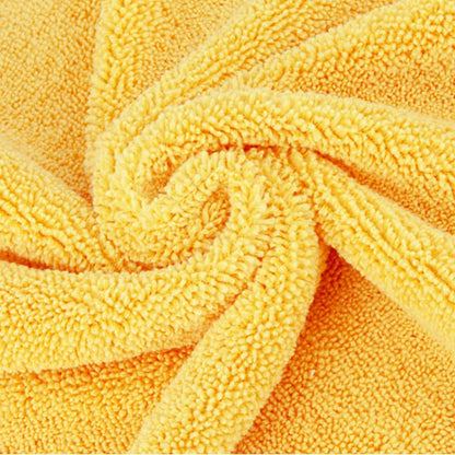 Amazon Basics microfiber towels for cars, dual-sided cleaning cloth, 12 pieces, 40 x 40 cm, Yellow