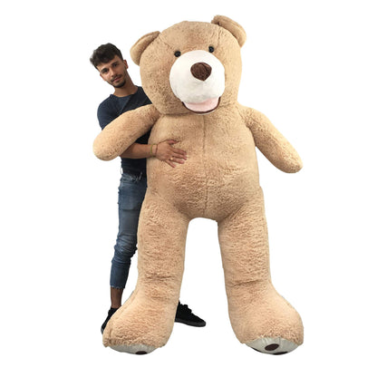 Bananair Giant Teddy Bear XXL, 100 to 340 cm - Cuddly and Fluffy, Insured Hugs - XXL Plush Toy, Birthdays, Room Decoration (Beige, 200 cm)
