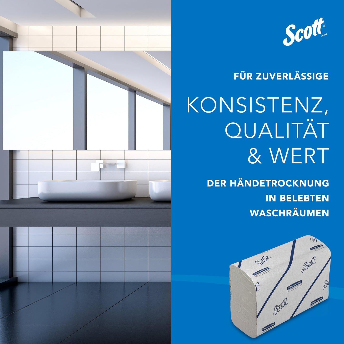 Scott Essential Narrowfold Paper Towels 6656, 1-ply white towel paper, sustainable paper towels made from recycled fibers, 12 packs x 340 (total 4,080 sheets)