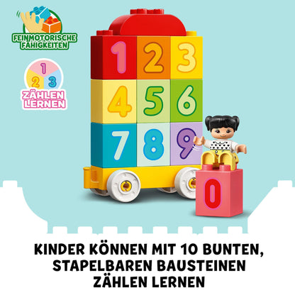 LEGO DUPLO Number Train - Learn to Count, Train Toy & DUPLO Animal Train, Wheeled Train Toy with Creative Animal Figures