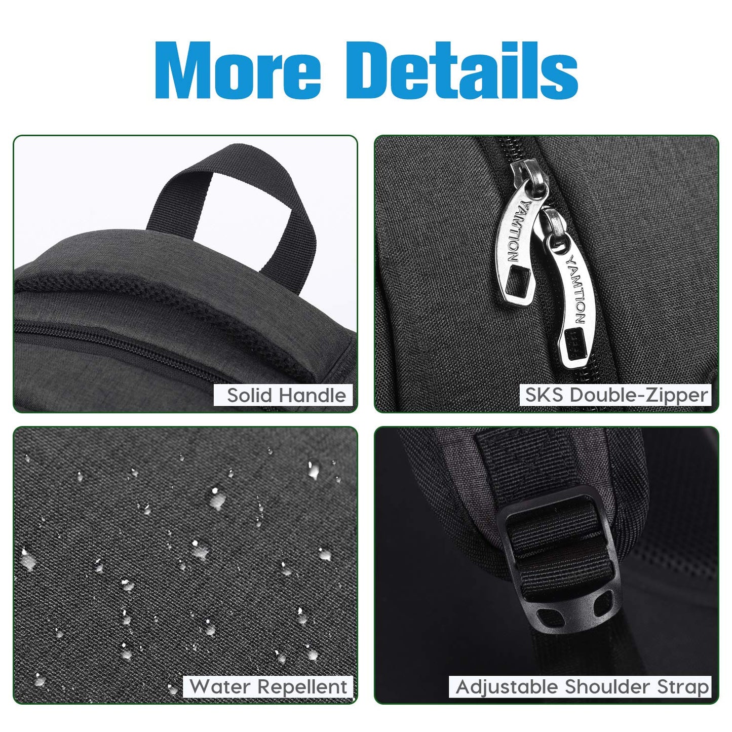YAMTION backpack for men and women, school bag for boys and girls, teenager laptop backpack for college, school, work, and study.
