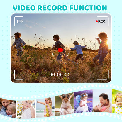 Children's camera, 2.0" display digital camera, for 3 4 5 6 7 8 9 10 11 12 year old boys and girls. 1080P HD anti-drop camera for birthday and Christmas gifts.