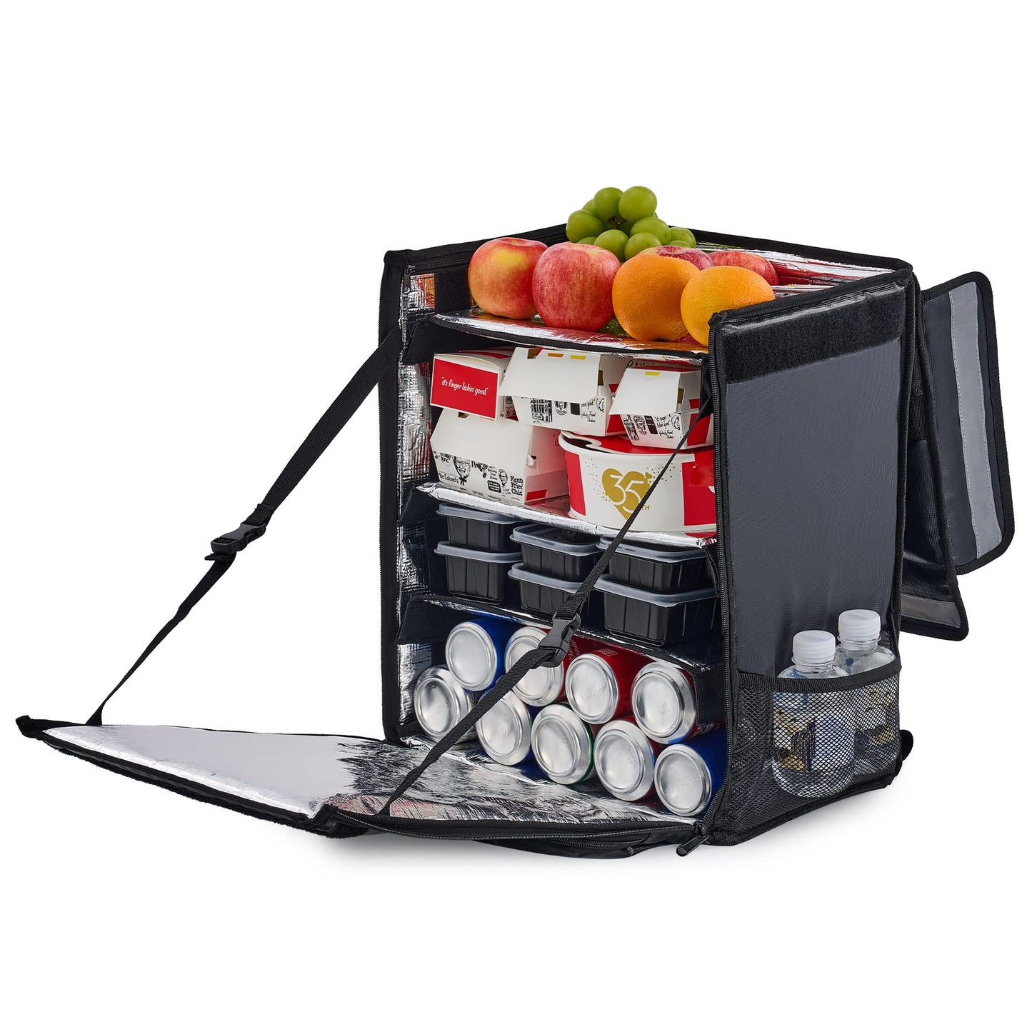 35L cooler bag backpack with waterproof picnic bag thermal backpack with insulated cooler compartment soft double-decker for picnic, hiking, camping, & family outings.