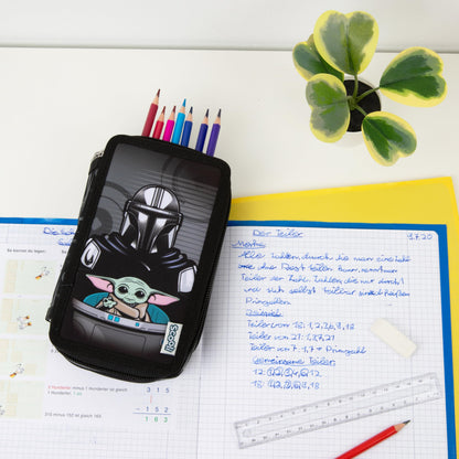 Scooli - Tripledecker Star Wars - Filled student case with high-quality pens & accessories - Ideal for school, leisure, and on the go - from 6 years
