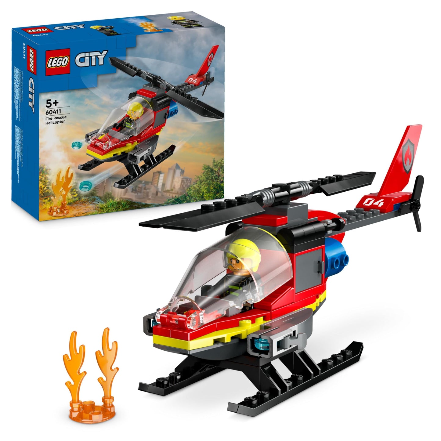 LEGO City Firefighting Airplane, Firefighter Set with Airplane Toy for Kids & City Fire Helicopter, Set with Helicopter Toy and Pilot Figure