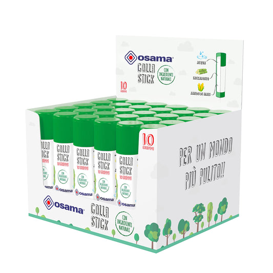 Osama - Glue Stick Extra Strong, 30 Pieces, 10g Glue Stick Set, Ideal for school and writing needs, office and university - smooth, durable and suitable for children, classic Natural.