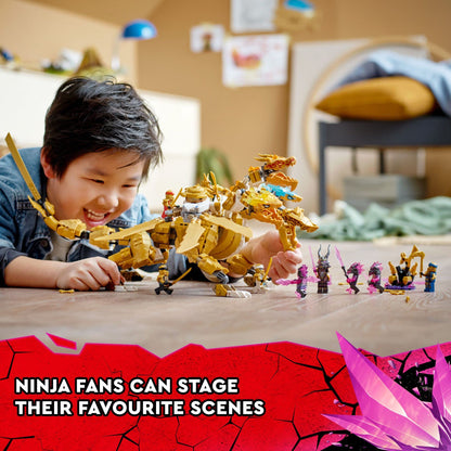 LEGO NINJAGO Lloyd's Golden Ultra Dragon 71774 Ninja Building Toy Set for boys, girls, and kids ages 9 and up (989 pieces)