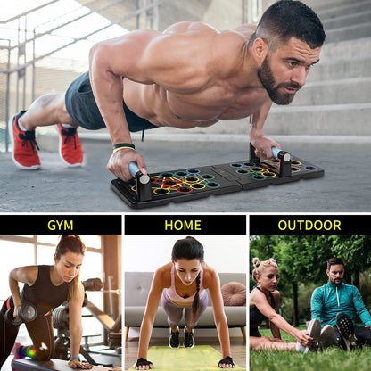 24 in 1 Push-up Board Foldable Portable Pushup Stands Home Fitness Training with Handle for Muscular Training Effectively Shape