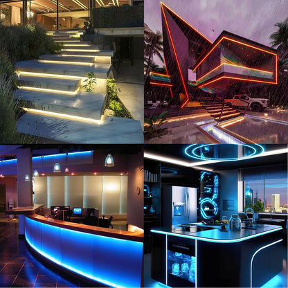 Angdarun LED Profile Aluminum 6 Pack, LED Profile for Width up to 16mm Stripe/Strip, Aluminum Profile 1m/3.3ft for LED Channel