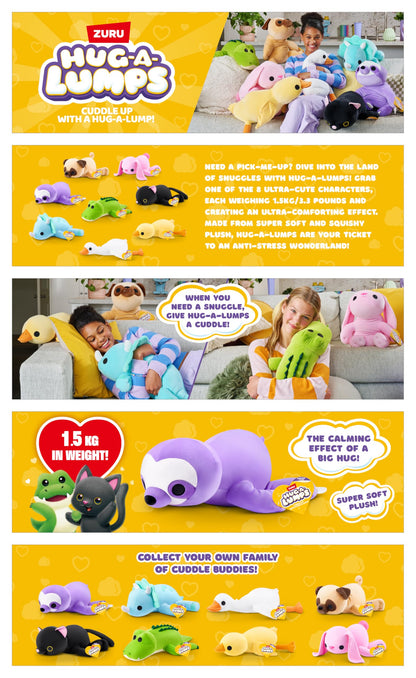 Hug-A-Lumps, cuddly soft calming plush toy, weighted plush toy 1.5 kg (35 cm), Mav(Goose) by ZURU, Mother's Day gift