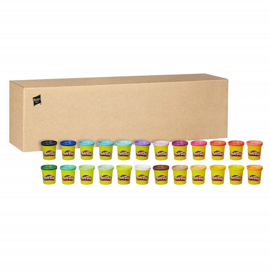 Play-Doh pack of 24 x 84g tubs, crafting set with a colorful selection of colors to inspire creativity, exclusively available on Amazon, great for kids aged 2 and up.