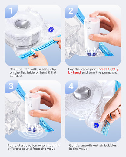Filament Vacuum Bag Kit with Automatic Pump, 20 Filament Storage Bags 34*30 cm for 1.75mm 3D Printer Filament