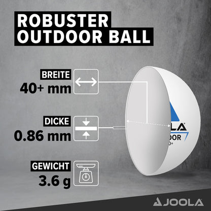 JOOLA 42183 Table Tennis Balls Outdoor 40+ mm Table Tennis Training Balls, White, 12 Pack & 80505 Table Tennis Racket Cover Pocket Double Table Tennis Case