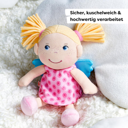 HABA Guardian Angel Finja - Cuddly Fabric Doll (20 cm), perfect welcome gift for babies & toddlers - Machine washable at 30 °C - 1304103001