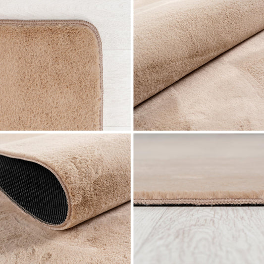 SIMPEX Short Pile Rug Living Room 120x160cm Rectangular, Non-Slip & Washable, Soft and Modern, Solid Color Design for Living Room, Bedroom, Kitchen & Kids Room
