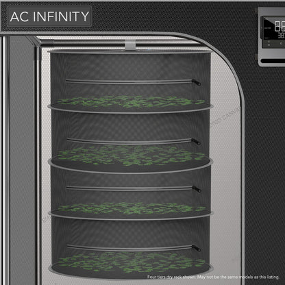AC Infinity Herb Drying Rack, 6-tiered hanging net for plants, seeds, and buds, 24-inch diameter, fits in greenhouse tents, cabinets, hydroponics.
