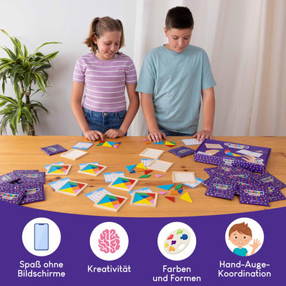 Tangram Children Party Favors Birthday Gifts 30 Pieces - BONNYCO | Tangram Puzzle Small Gifts for Kids | Giveaways Party Favor Set | Pinata Fillers Mini Toys
