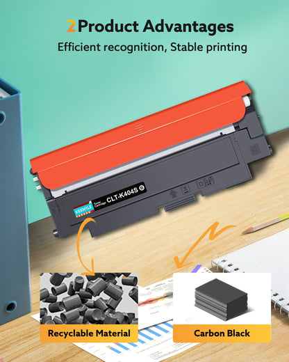 KEENKLE 4-pack CLT-P404C CLT-404S 404S compatible with CLT-K404S P404C for C480w Xpress C480fw C430w C480 C430 C480fn C43X printers Toner C48X Series (Black, Cyan, Yellow, Magenta)