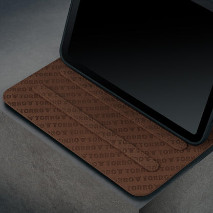 TORRO case Compatible with iPad mini 7/6 - iPad mini 7th Gen / 6th Gen (2024/2021) Genuine leather case with stand function, Apple Pencil connectivity, and Wake Sleep function (Dark Brown)