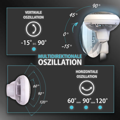 Iris Ohyama Woozoo, 37m², White, 10 speeds, Remote control, Oscillating, quiet, Table Fan, Desk fan, Floor fan, portable, DC motor, STF-DC15T