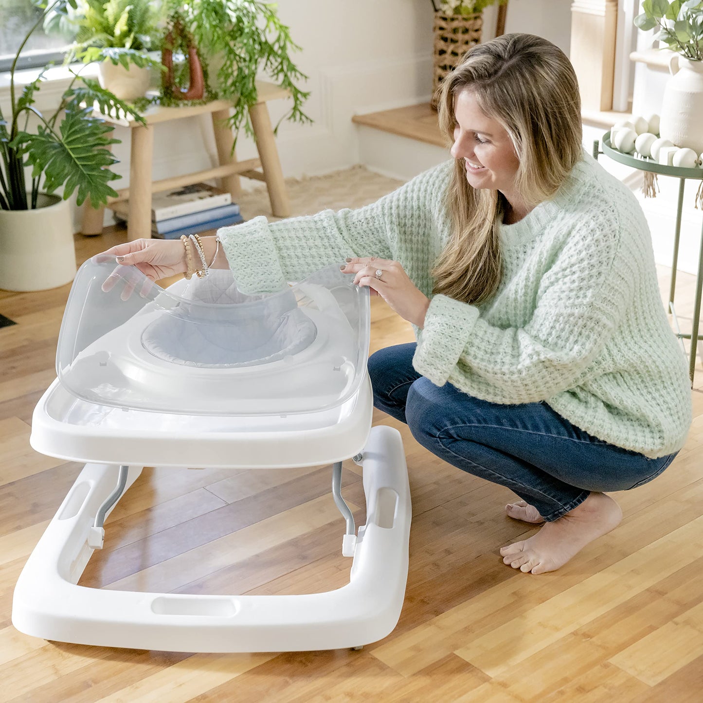 Ingenuity, Step & Sprout 3-in-1 Baby Walker, First Forest, walker with nature-inspired toys, adjustable height, foldable, easy to clean, for ages 6 months and up.