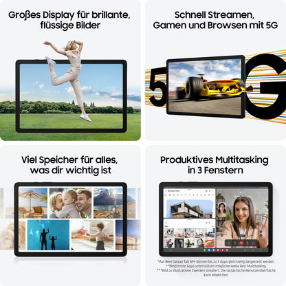 Samsung Galaxy Tab A9+ Wi-Fi Android Tablet, 64GB storage, large display, 3D sound, unlocked, silver, includes 3-year manufacturer's warranty [Exclusive to Amazon]