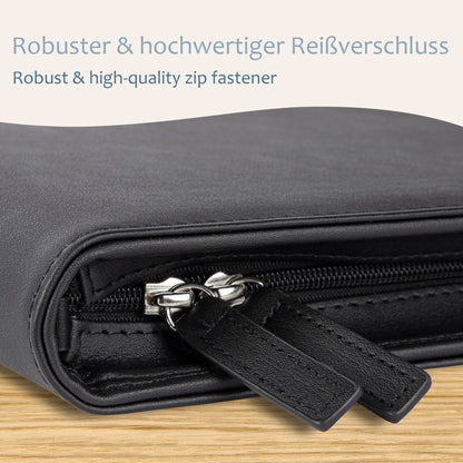 ONVAYA® conference folder A4 | black | document folder | business folder | writing pad with notepad | durable faux leather | document holder