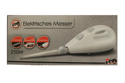 ITO Electronics Electric Knife 250W White/Stainless Steel Blades Quick Release Dual Safety Switch 108641