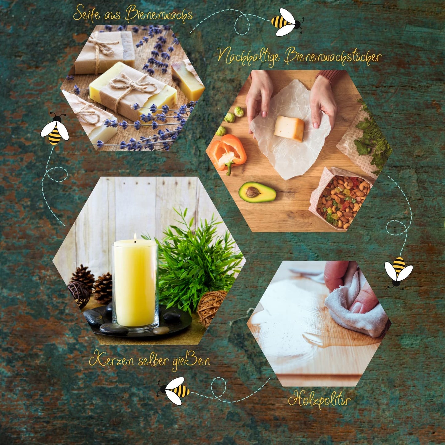 Woodflame Beeswax Pellets, German quality, 450g, 100% natural beeswax, Perfect for cosmetics, beeswax wraps, soap, wood polish, and candle making.