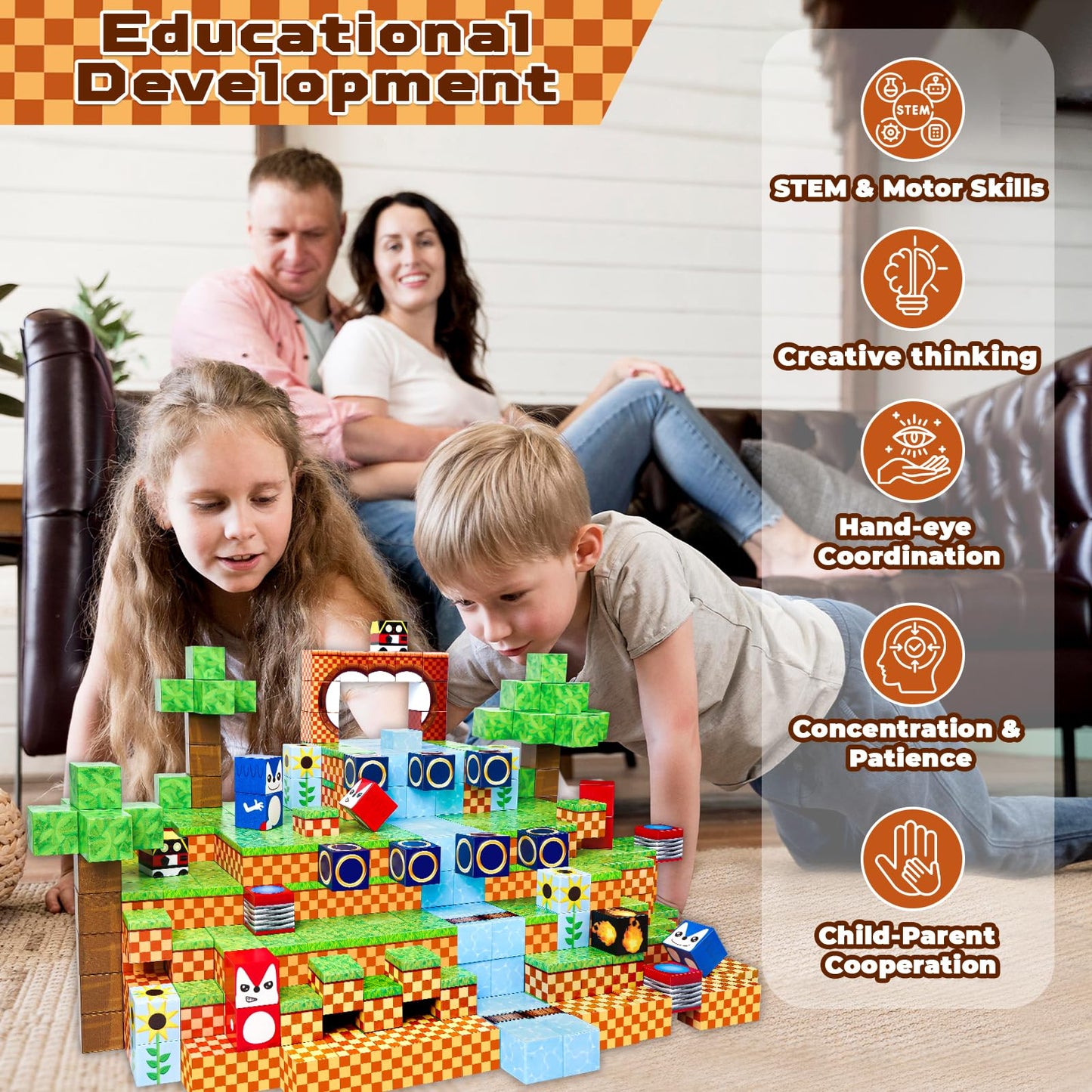 Advent calendar 2024, 100 magnetic building blocks with magnetic cubes, STEM building Montessori, sensory toys, gifts for kids, boys, girls, ages 3, 4, 5, 6, 7, 8, 9, 10.