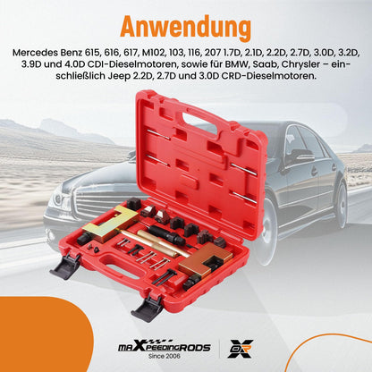 maXpeedingrods timing belt tool for Mercedes-Benz, camshaft timing chain tool for M271 M272 change engine rivet tool 1.7, 2.1, 2.2, 2.7, 3.0, 3.2, 3.9, and 4.0 liters