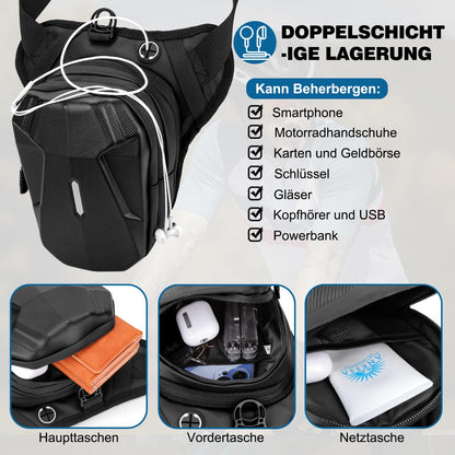 ISEYOU leg bag motorcycle, thigh bag for men and women, leg bag with detachable leg straps multifunctional bag for hiking, camping, climbing, running, sports, and work. Luggage rolls.