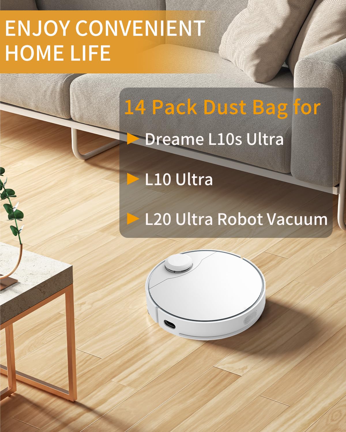 14 pieces of dust bag accessories for Dreame L10s Ultra / L10 Ultra / L20 Ultra / Xiaomi X10+ / X20+, 2.5L large capacity.