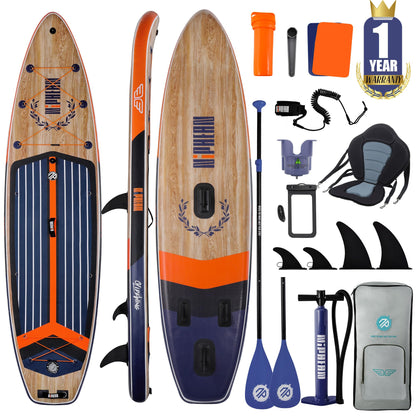 Niphean (Extra Large) Stand Up Paddling Board, SUP for 2+1 persons/families, SUP board with beginner-friendly balance wings, waterproof phone case, Stand Up Paddle Board for Adults, gift ideas