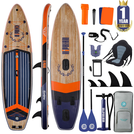 Niphean (Extra Large) Stand Up Paddling Board, SUP for 2+1 persons/families, SUP board with beginner-friendly balance wings, waterproof phone case, Stand Up Paddle Board for Adults, gift ideas