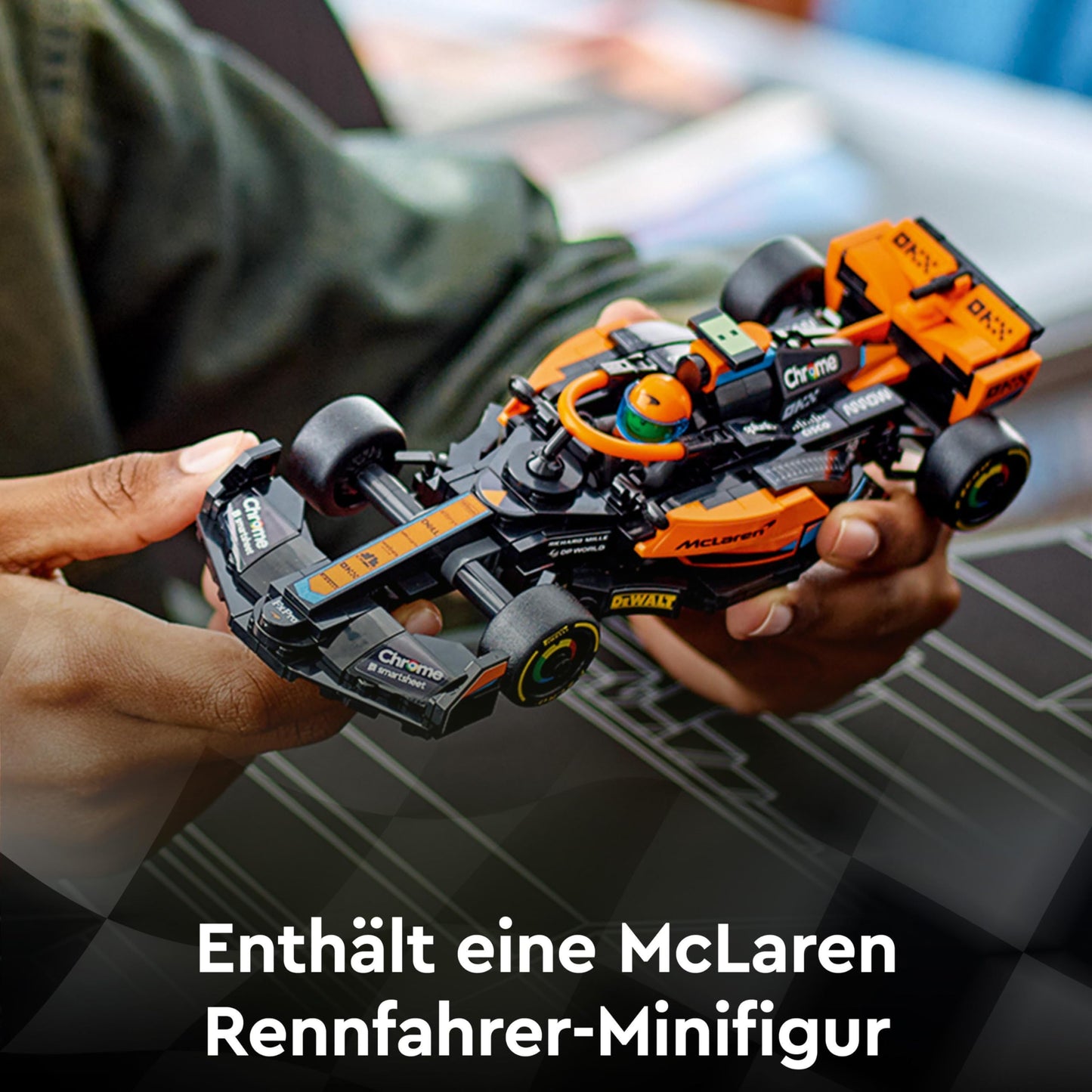 LEGO Speed Champions McLaren Formula 1 Race Car 2023, toy for kids aged 9 and up, boys and girls who enjoy playing independently, buildable vehicle model, bedroom decoration 76919