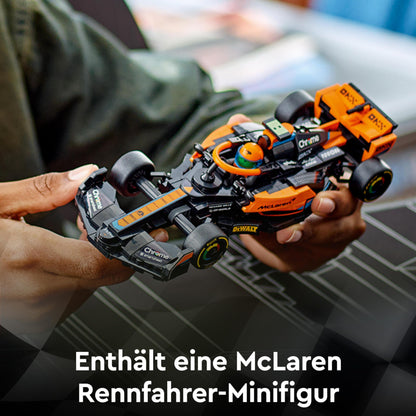 LEGO Speed Champions McLaren Formula 1 Race Car 2023, toy for kids aged 9 and up, boys and girls who enjoy playing independently, buildable vehicle model, bedroom decoration 76919